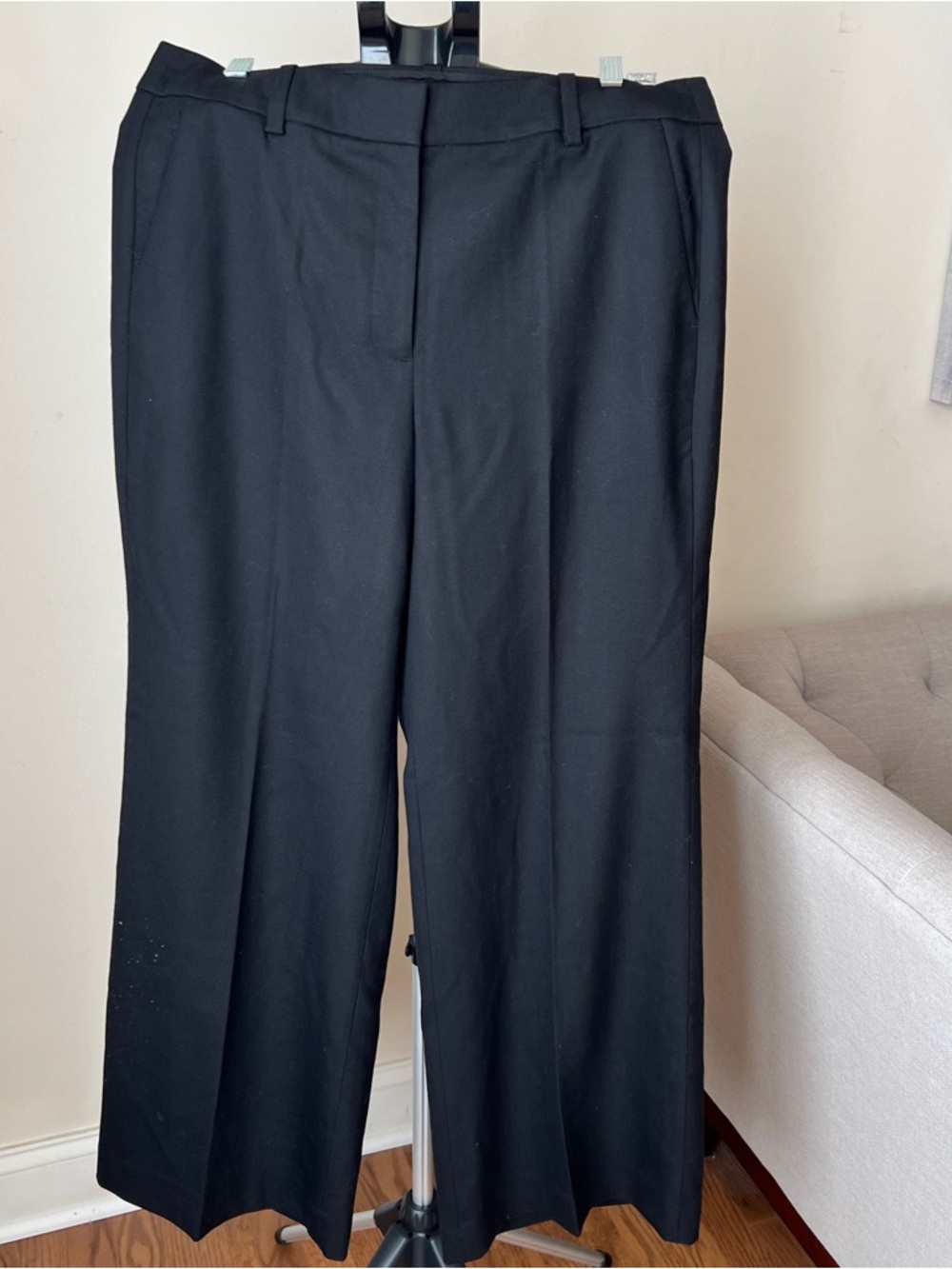 NWT J. Crew Carolina Black Dress Pants Wide Legged Sz 14 - Picture 3 of 10